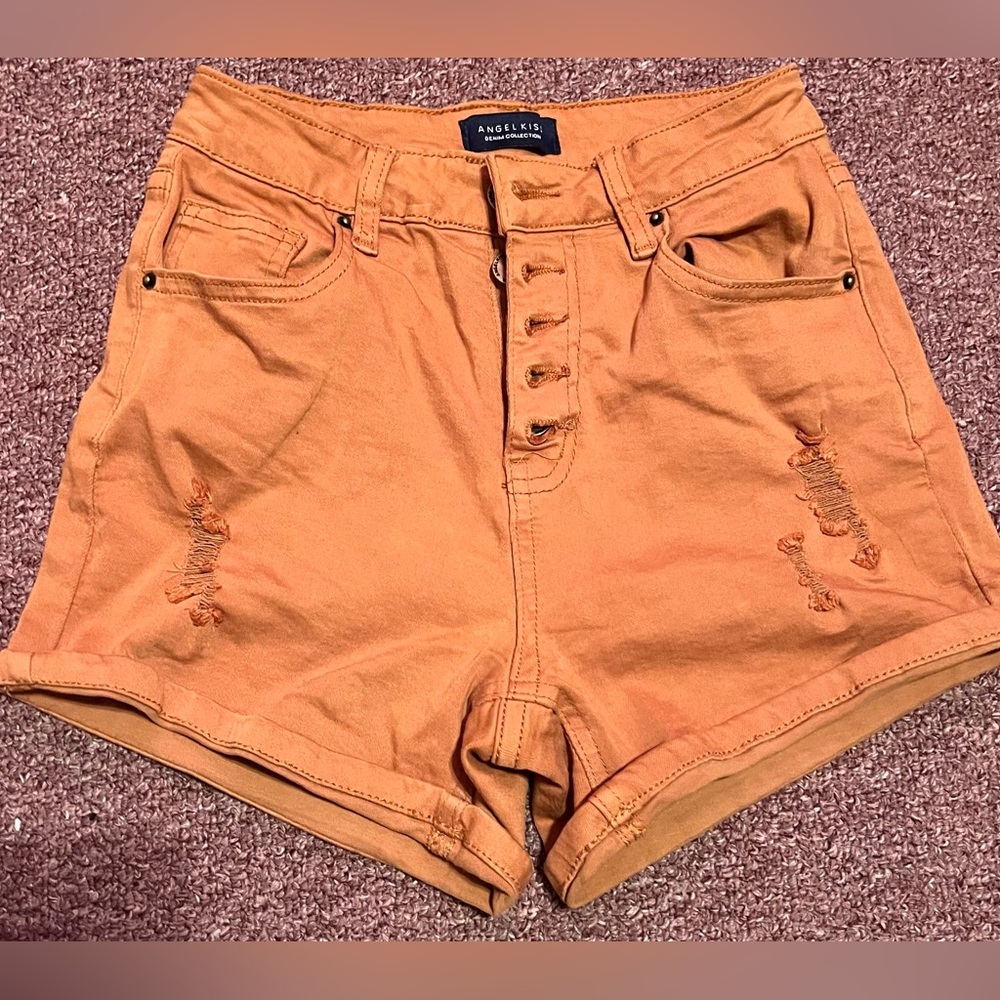 Angel Kiss High Waist Orange Shorts